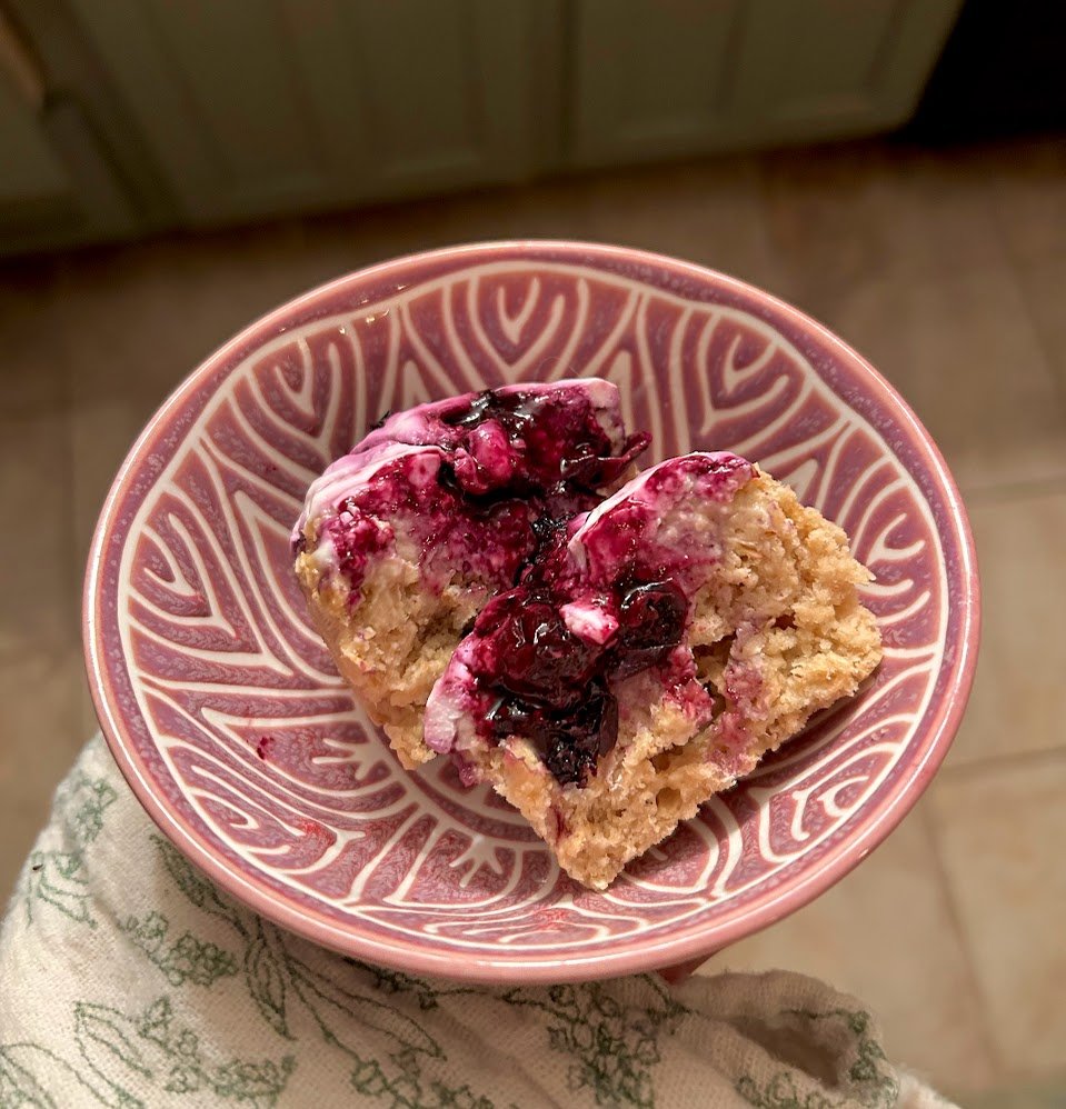 Blueberry Jam Oat Muffins